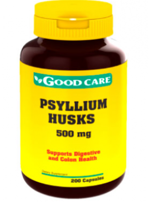 Psyllium Husk 500 mg - 200 Cápsulas - Good Care